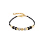 COEUR de LION armband 3044/1316 Zwart/Goud Verguld
