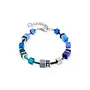 COEUR de LION armband 2838/0729 Blauw/Petrol/Zilverkleurig
