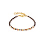 COEUR de LION armband 4359/1103 Bruin/Rood/Goud Verguld
