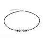 COEUR de LION ketting 3044/0712 Blauw/Grijs/Zilverkleurig
