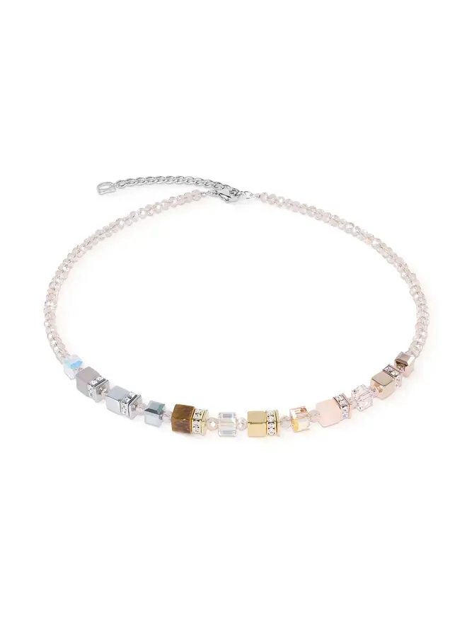 COEUR de LION ketting 2101/1000 Beige/Zilverkleurig