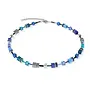 COEUR de LION ketting 2838/0729 Blauw/Petrol/Zilverkleurig