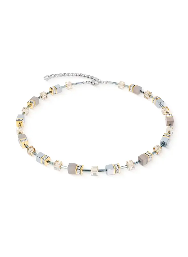 COEUR de LION ketting 4017/1216 Grijs/Goud Verguld