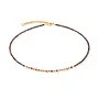 COEUR de LION ketting 4359/1103 Bruin/Rood/Goud Verguld