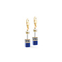 COEUR de LION oorbellen 2838/1007 Beige/Blauw/Goud Verguld