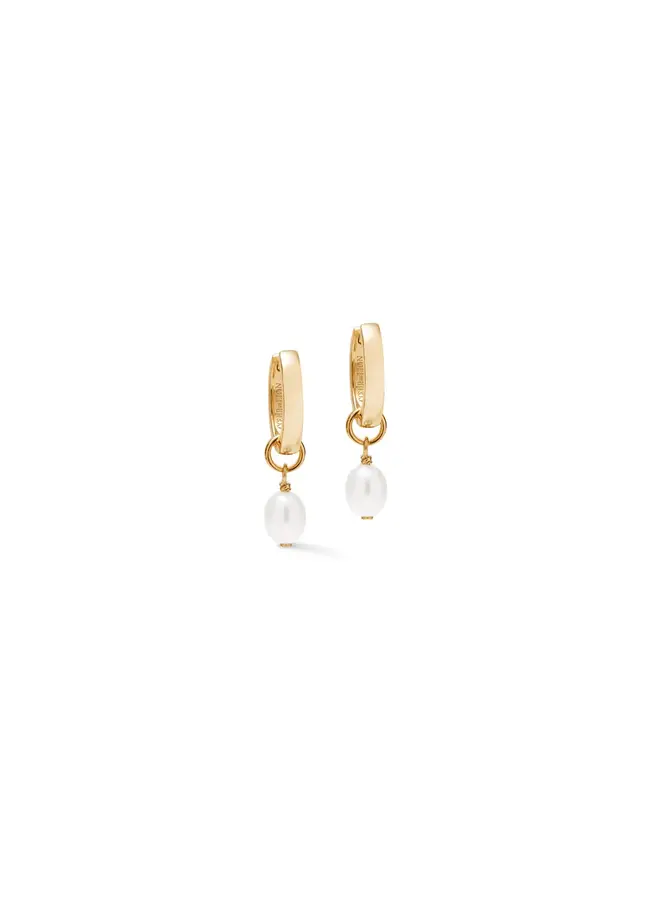COEUR de LION oorbellen 1135/0700 Parel/Goud Verguld