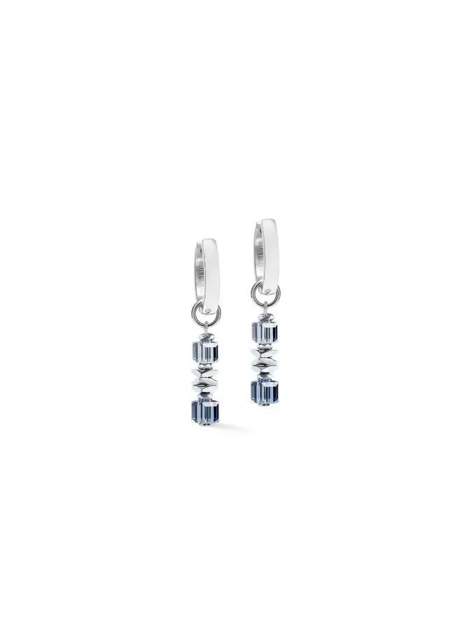 COEUR de LION oorbellen 3044/0712 Blauw/Grijs/Zilverkleurig