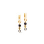 COEUR de LION oorbellen 3044/1316 Zwart/Goud Verguld