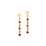 COEUR de LION oorbellen 4359/1103 Bruin/Rood/Goud Verguld