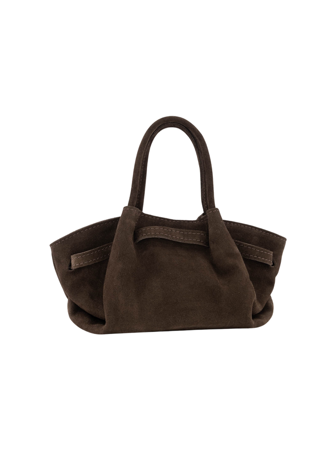 Jewelz tas Leonie Suède Donkerbruin/Goudkleurig