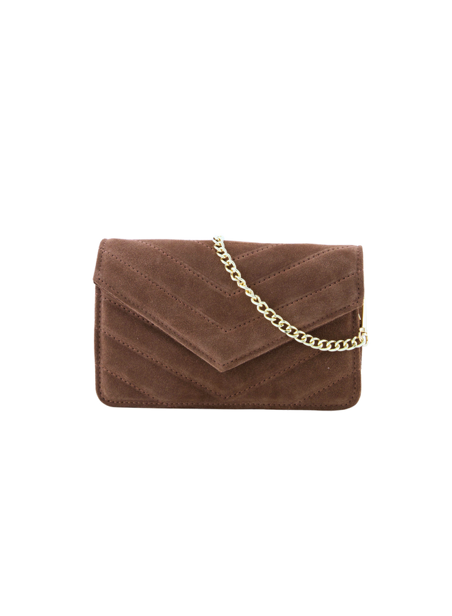 Jewelz tas Laurie Suède Taupe/Goudkleurig