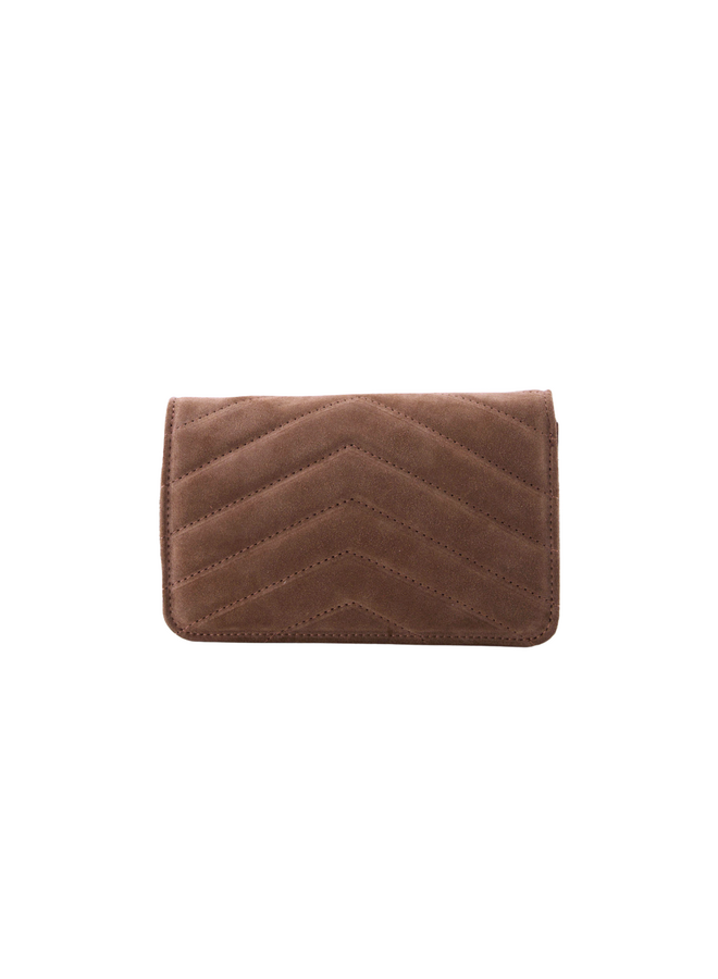 Jewelz tas Laurie Suède Taupe/Goudkleurig