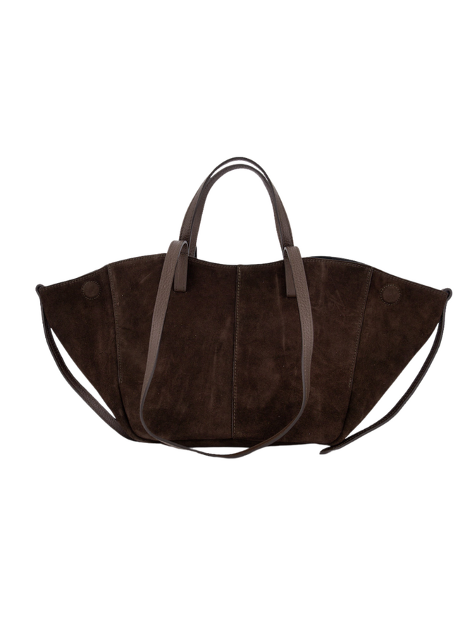 Jewelz tas Martha Suède Donkerbruin/Goudkleurig