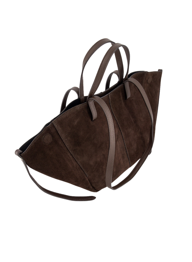 Jewelz tas Martha Suède Donkerbruin/Goudkleurig