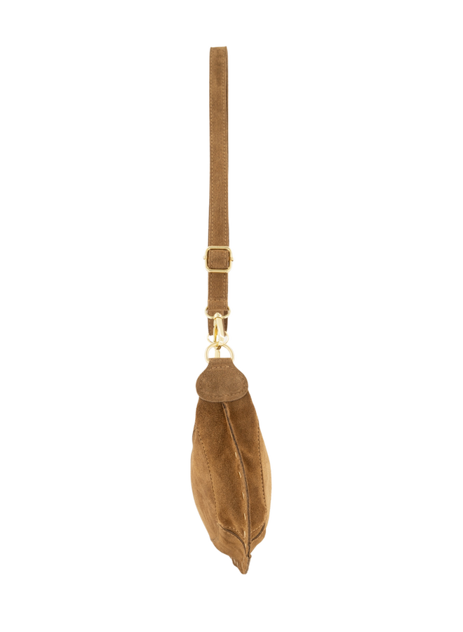 Jewelz tas Monica Suède Camel/Goudkleurig