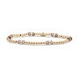 Sparkling Jewels armband Double Reverse Smoky Quartz Goudkleurig