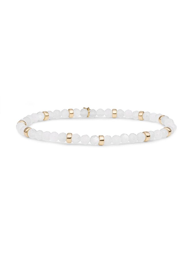 Sparkling Jewels armband Roundel Interstellar Moonstone Goudkleurig