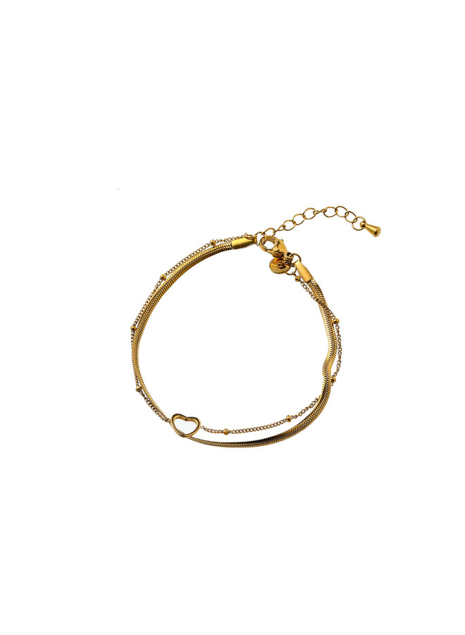 Day & Eve armband B66401-2 Goudkleurig