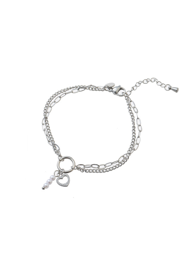 Day & Eve armband B66429-1 Zilverkleurig