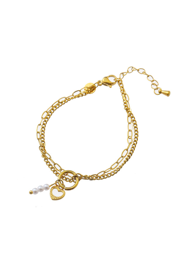 Day & Eve armband B66429-2 Goudkleurig