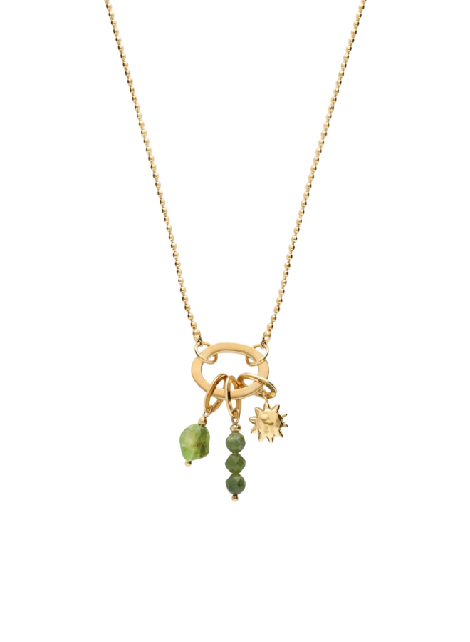My Jewellery ketting Sunrocks Zon Groen/Goudkleurig