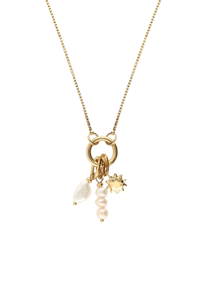 My Jewellery ketting Sunrocks Zon Parel Goudkleurig