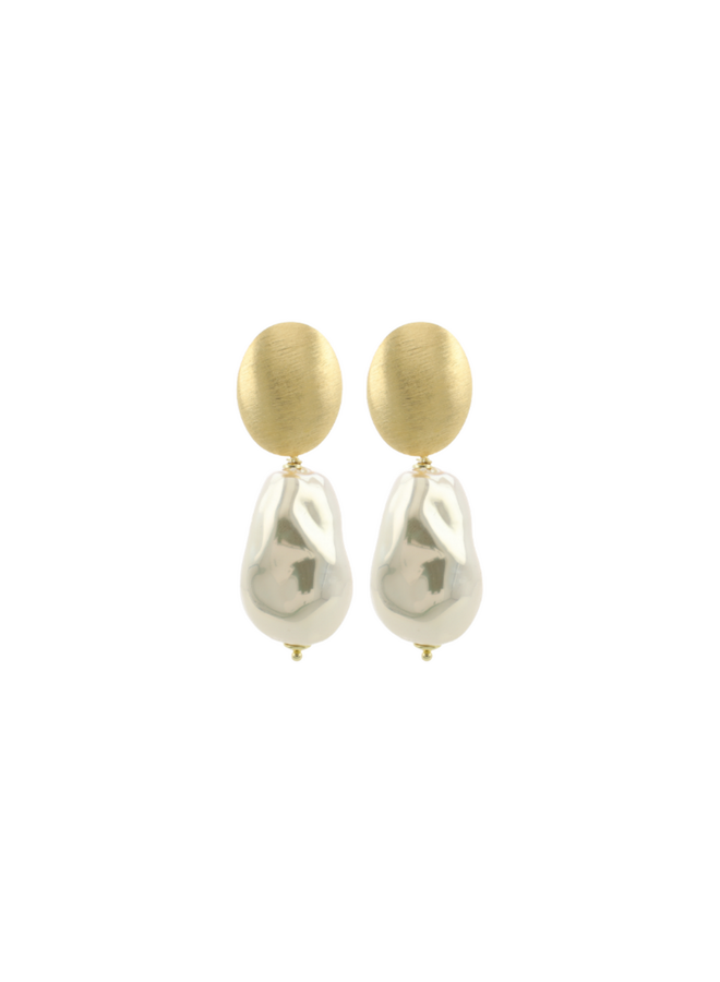 LOTT. oorbellen Cecilia M Soft Yellow/Goud Verguld