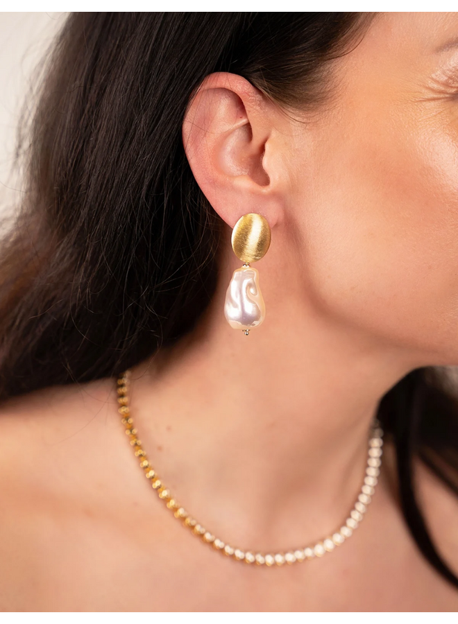 LOTT. oorbellen Cecilia M Soft Yellow/Goud Verguld