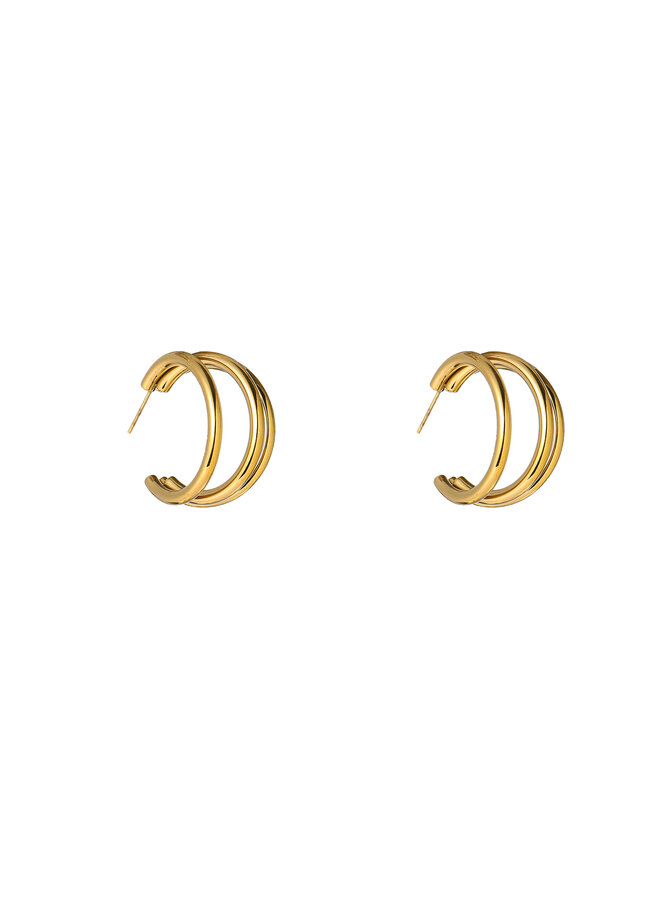 Day & Eve oorbellen E66218-2 Goudkleurig