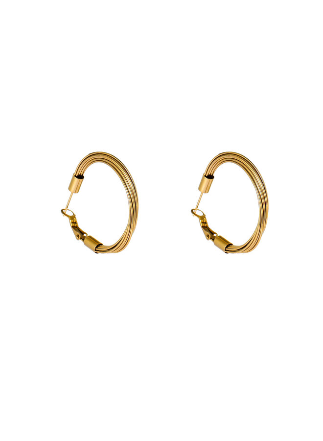 Day & Eve oorbellen E66234-2 Goudkleurig