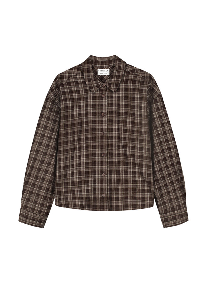 Blouse Check Brown
