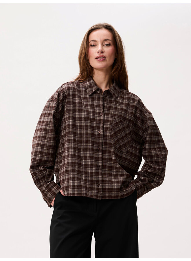 Blouse Check Brown