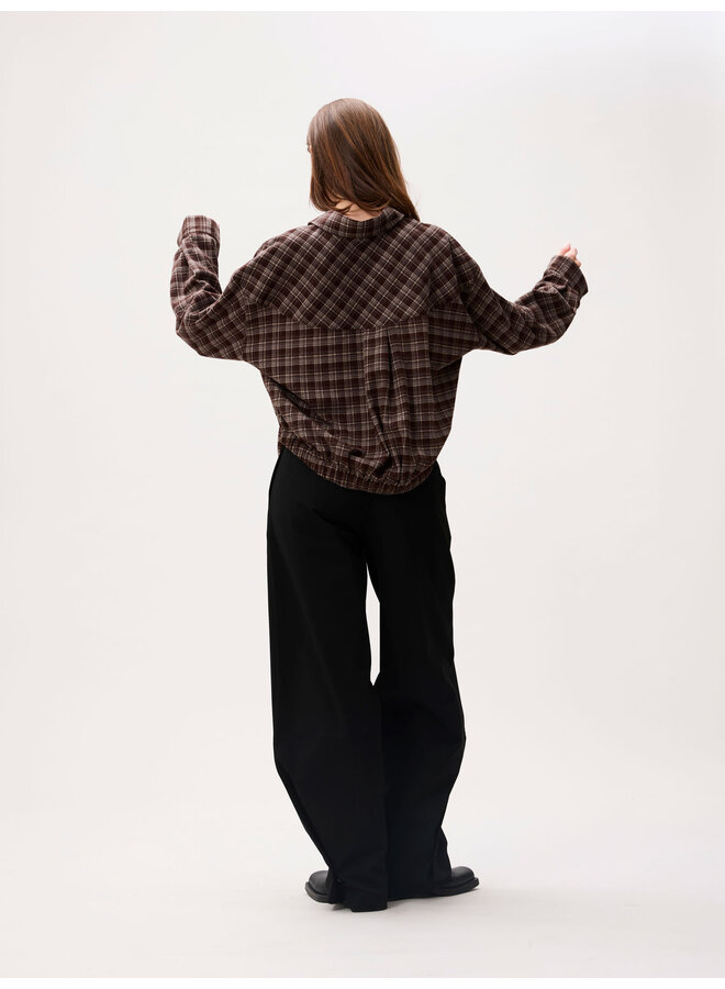 Blouse Check Brown