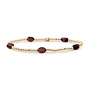 Sparkling Jewels armband Cushion Cut Red Tiger Eye Goudkleurig