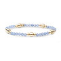 Sparkling Jewels armband Bold Mix Ice Blue Quartz Goudkleurig