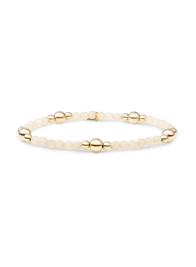 Sparkling Jewels armband Bold Mix Buttery Jade Goudkleurig