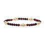 Sparkling Jewels armband Bold Mix Red Tiger Eye Goudkleurig