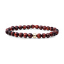 Sparkling Jewels armband Saturn Large Red Tiger Eye Goudkleurig