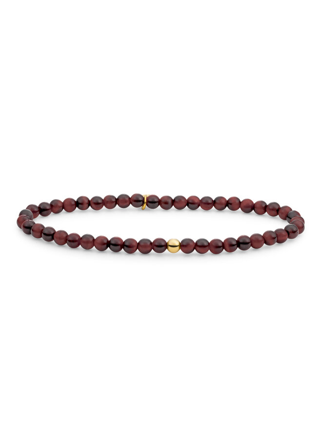 Sparkling Jewels armband Saturn Small Red Tiger Eye Goudkleurig