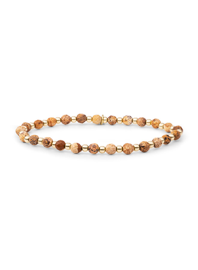 Sparkling Jewels armband Interstellar Landscape Jasper Goudkleurig