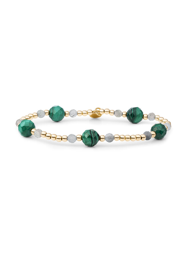 Sparkling Jewels armband Interstellar Multi 05 Gem 8MM Goudkleurig