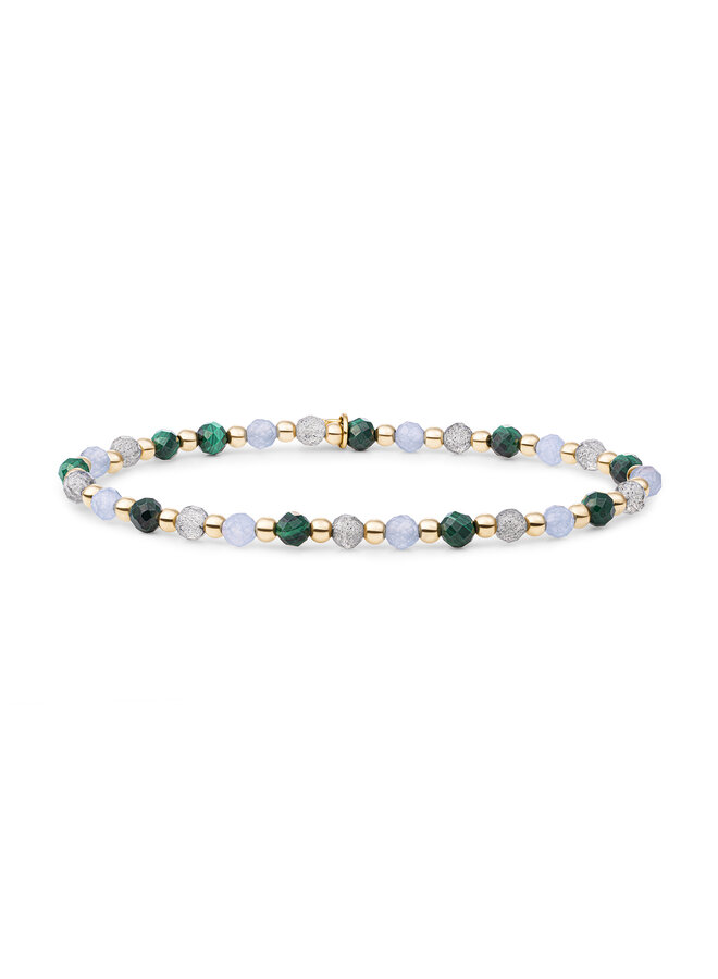 Sparkling Jewels armband Interstellar Multi 05 Gem 3MM Goudkleurig