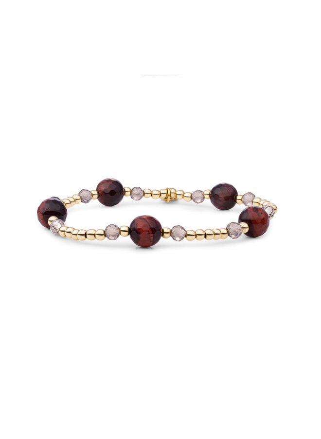 Sparkling Jewels armband Interstellar Multi 04 Gem 8MM Goudkleurig