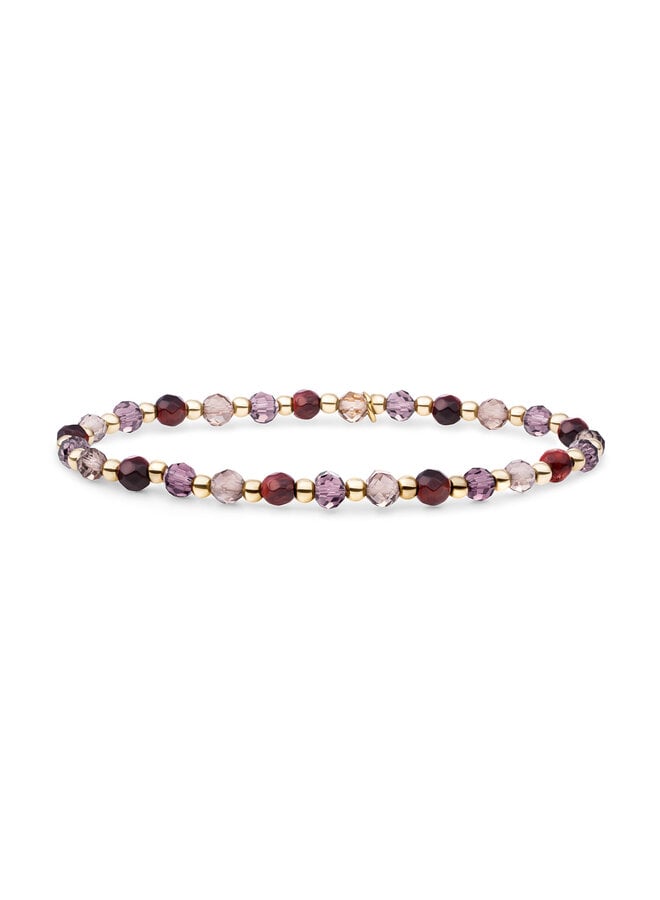 Sparkling Jewels armband Interstellar Multi 04 Gem 3MM Goudkleurig