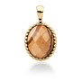 Sparkling Jewels pendant Twist Landscape Jasper Goudkleurig