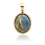 Sparkling Jewels pendant Twist Labradorite Goudkleurig