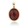 Sparkling Jewels pendant Twist Red Tiger Eye Goudkleurig