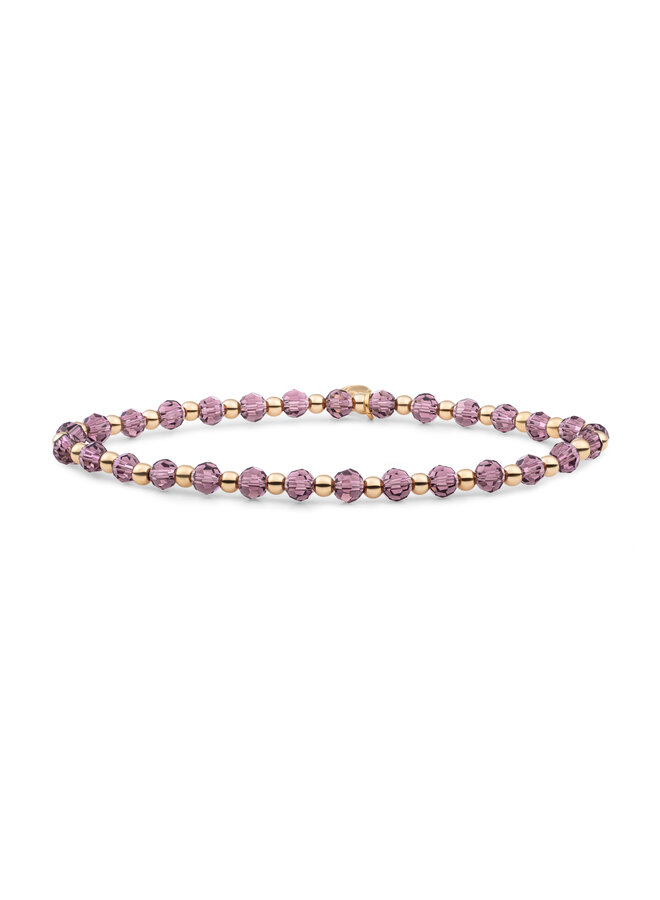 Sparkling Jewels armbandje Interstellar Aubergine Goudkleurig