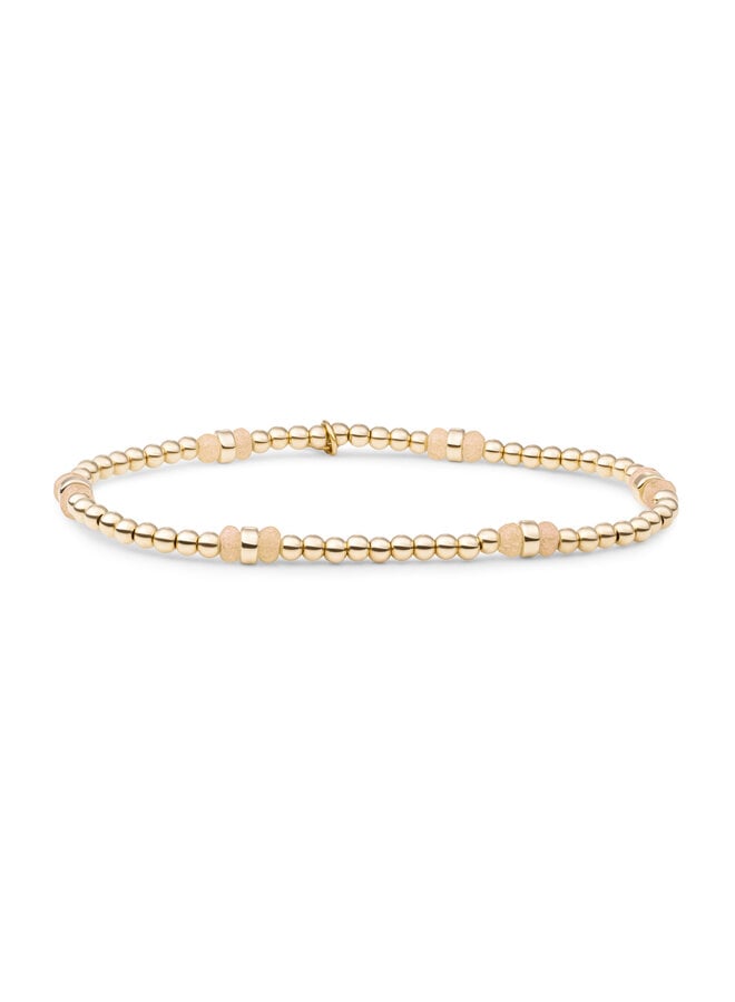 Sparkling Jewels armband Double Reverse Buttery Jade Goudkleurig