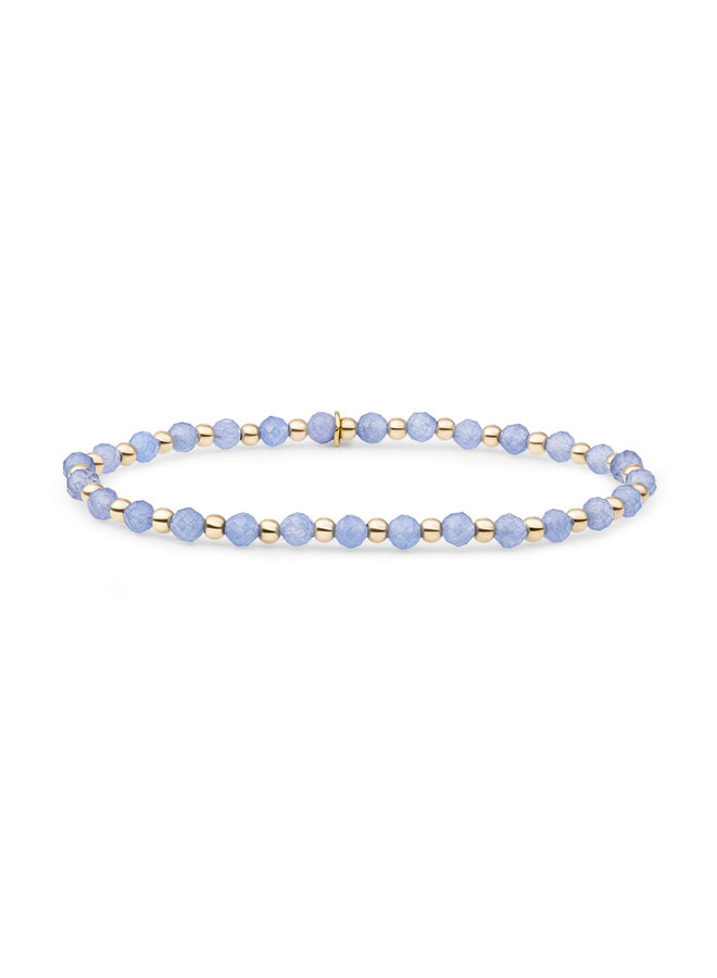 Sparkling Jewels armband Interstellar Ice Blue Quartz Goudkleurig